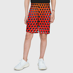 Шорты детские Перфорированная металлическая текстура, цвет: 3D-принт — фото 2