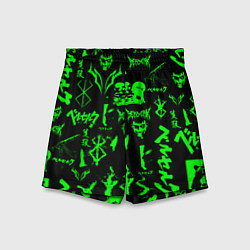 Детские шорты Berserk neon green
