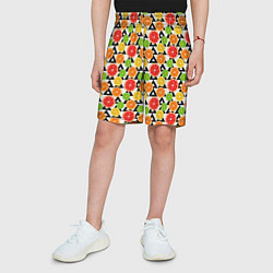 Шорты детские Citrus pattern, цвет: 3D-принт — фото 2