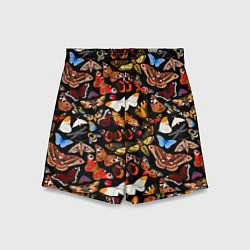 Детские шорты Разноцветные тропические бабочки