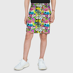 Шорты детские Цветное граффити, цвет: 3D-принт — фото 2