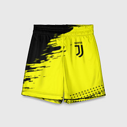 Шорты детские Juventus спортивные краски, цвет: 3D-принт