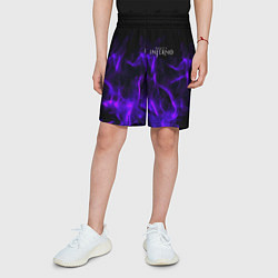 Шорты детские Dantes Inferno flame neon, цвет: 3D-принт — фото 2