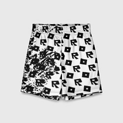 Детские шорты Roblox pattern game black