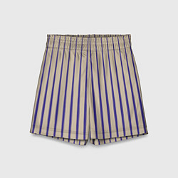 Шорты детские Синие вертикальные линии, цвет: 3D-принт