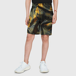 Шорты детские Релистичный камуфляж, цвет: 3D-принт — фото 2