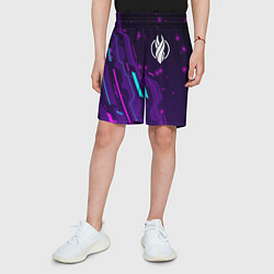 Шорты детские Dead Space neon gaming, цвет: 3D-принт — фото 2