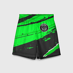 Детские шорты PSG sport green