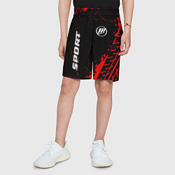 Шорты детские Lifan red sport tires, цвет: 3D-принт — фото 2