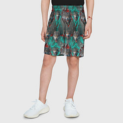 Шорты детские Паттерн из волков эпично, цвет: 3D-принт — фото 2