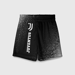 Шорты детские Juventus sport на темном фоне по-вертикали, цвет: 3D-принт
