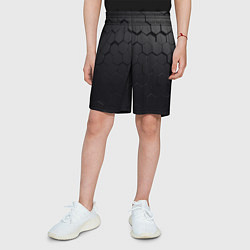 Шорты детские Камуфляж черных плит, цвет: 3D-принт — фото 2