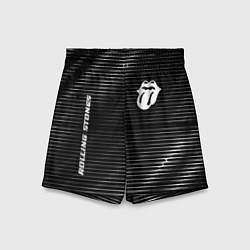 Шорты детские Rolling Stones metal rock lines, цвет: 3D-принт