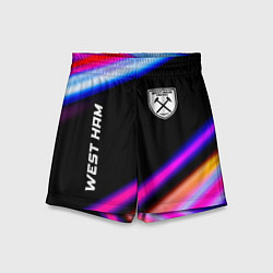 Шорты детские West Ham speed game lights, цвет: 3D-принт