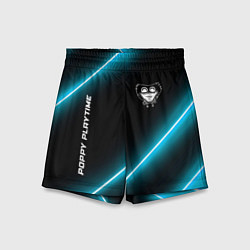 Шорты детские Poppy Playtime неоновые лампы, цвет: 3D-принт