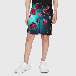 Шорты детские Взрыв из камней, цвет: 3D-принт — фото 2