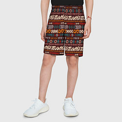 Шорты детские Народный этнический орнамент, цвет: 3D-принт — фото 2