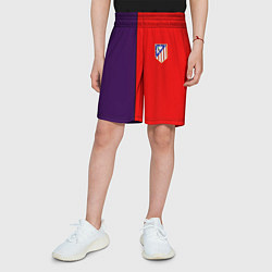 Шорты детские Атлетико полосы, цвет: 3D-принт — фото 2
