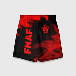 Шорты детские FNAF - red gradient вертикально, цвет: 3D-принт