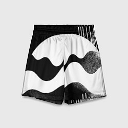 Шорты детские Солнечный дождь - абстракция, цвет: 3D-принт