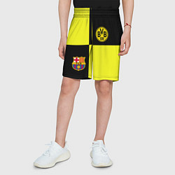 Шорты детские Barcelona x Borussia, цвет: 3D-принт — фото 2