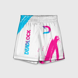Шорты детские Deadlock neon gradient style вертикально, цвет: 3D-принт