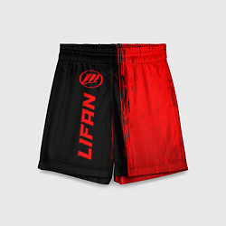 Шорты детские Lifan - red gradient по-вертикали, цвет: 3D-принт