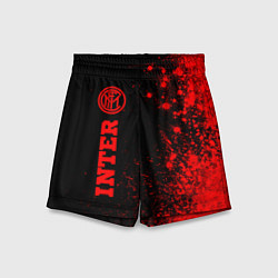 Шорты детские Inter - red gradient по-вертикали, цвет: 3D-принт