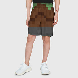 Шорты детские Алекса Minecraft низ, цвет: 3D-принт — фото 2