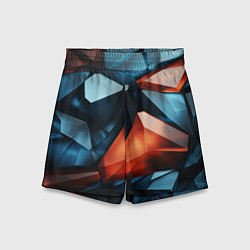 Шорты детские Синие и янтарные камни, цвет: 3D-принт