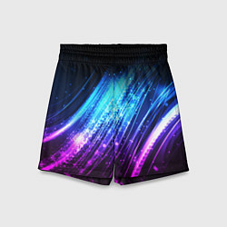 Шорты детские Неоновые звёзды текстура, цвет: 3D-принт