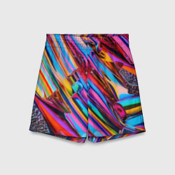 Шорты детские Разноцветная фольга, цвет: 3D-принт