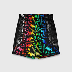 Шорты детские Marshmello neon color, цвет: 3D-принт