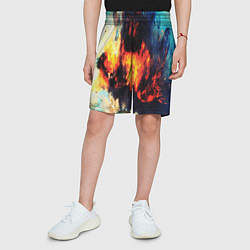 Шорты детские Абстрактный космос текстура, цвет: 3D-принт — фото 2