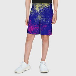 Шорты детские Брызги красок фильтр, цвет: 3D-принт — фото 2