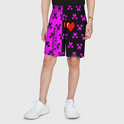 Шорты детские Minecraft love game, цвет: 3D-принт — фото 2