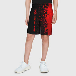 Шорты детские Galatasaray - red gradient по-вертикали, цвет: 3D-принт — фото 2