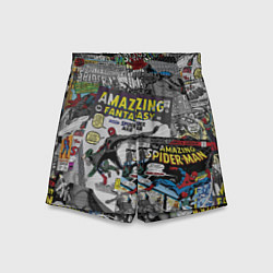 Шорты детские Spider-man comics, цвет: 3D-принт