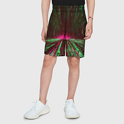 Шорты детские Абстрактный путь в розовый портал, цвет: 3D-принт — фото 2
