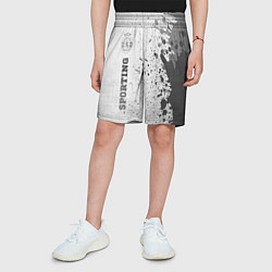 Шорты детские Sporting - white gradient по-вертикали, цвет: 3D-принт — фото 2