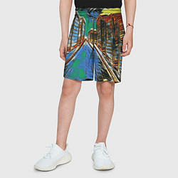 Шорты детские Улица проспект городской, цвет: 3D-принт — фото 2