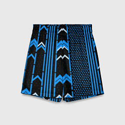 Шорты детские Синие обои на чёрном фоне, цвет: 3D-принт