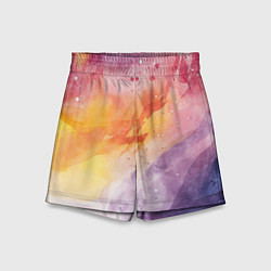 Шорты детские Краски акварели, цвет: 3D-принт