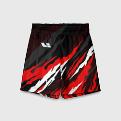Шорты детские Lixiang - красный языки пламени, цвет: 3D-принт