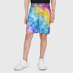 Шорты детские Радужный паттерн, цвет: 3D-принт — фото 2