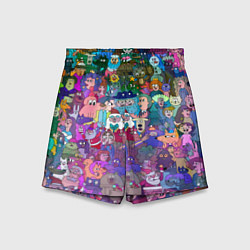 Шорты детские Новогодний виммельбух, цвет: 3D-принт