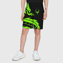 Шорты детские Квейк кислотный дракон лого, цвет: 3D-принт — фото 2