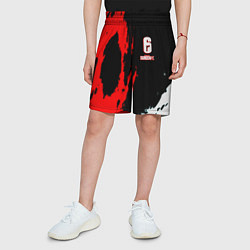 Шорты детские Rainbow six краски абстрактные, цвет: 3D-принт — фото 2