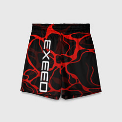 Шорты детские Exeed - red liquid, цвет: 3D-принт