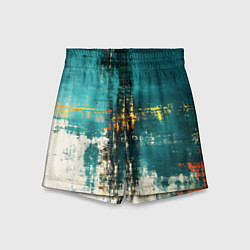 Шорты детские Ржавчина сине-белая, цвет: 3D-принт